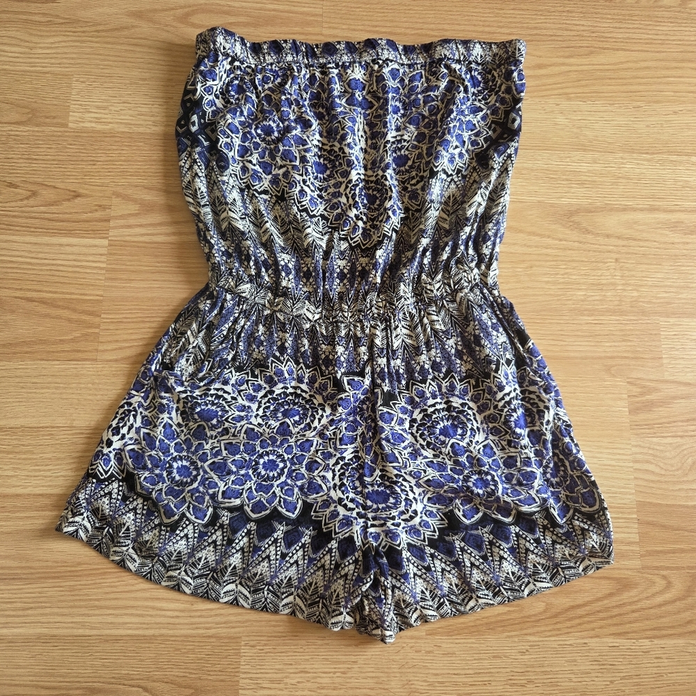ARDENE Floral Print Strapless Romper